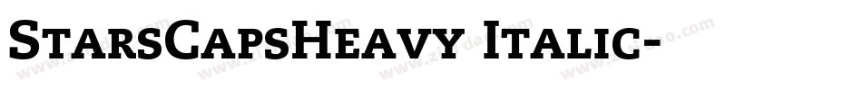 StarsCapsHeavy Italic字体转换